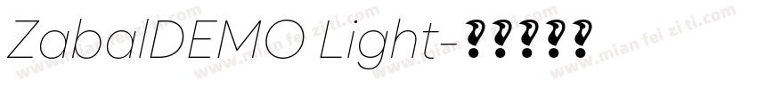 ZabalDEMO Light字体转换